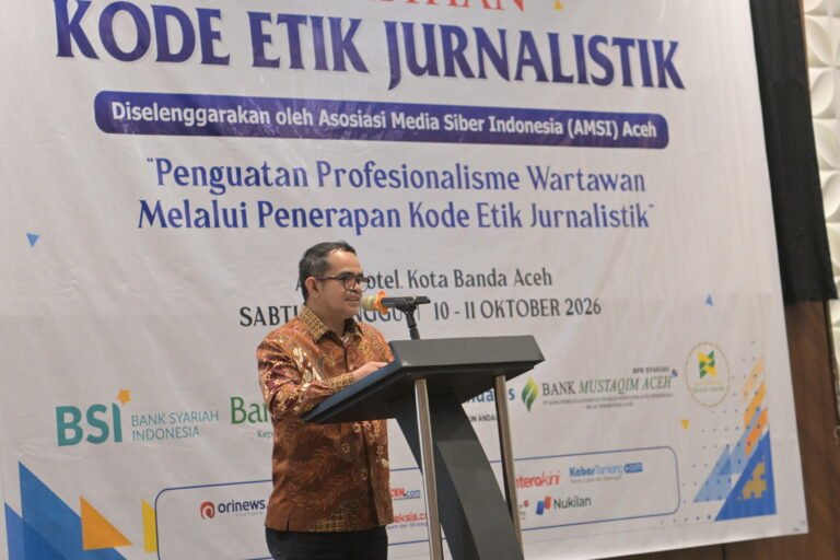 Plt. Sekda Aceh Buka Pelatihan Kode Etik Jurnalistik AMSI